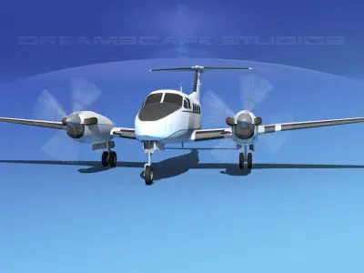 Beechcraft B200 GT King Air V09 3D model
