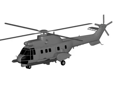 Eurocopter AS332 Super Puma 3D model