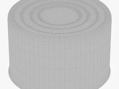 canned food round tin metal aluminium can 02 3D model