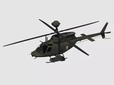 OH-58D Kiowa Warrior Free low-poly 3D model