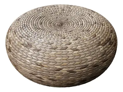 Rattan pouf Free 3D model