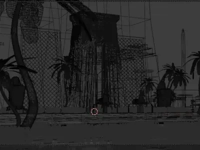 An ancient Egyptian temple Low-poly 3D model