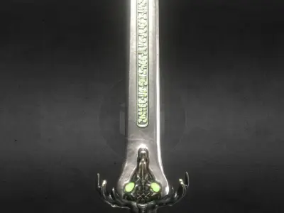 Baphomet-Sword three swords Free low-poly 3D model