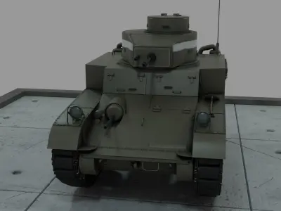 M2 Light Tank Low-poly 3D model