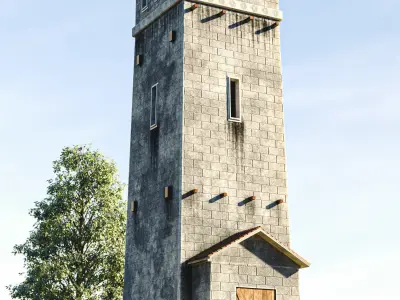 Watching Tower Low-poly 3D model