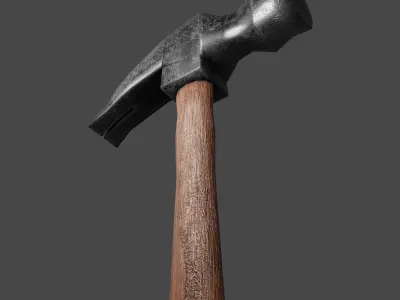 Hammer 3D Model Low-Poly Low-poly 3D model