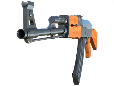 Assault Rifle AK-47 Low-poly 3D model