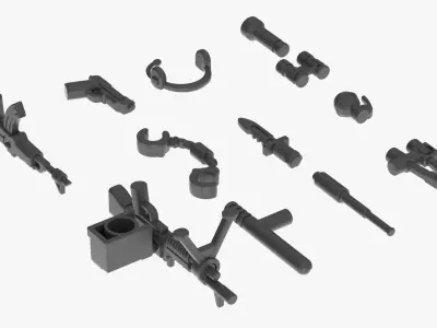 Lego Weapon Collections 3D model