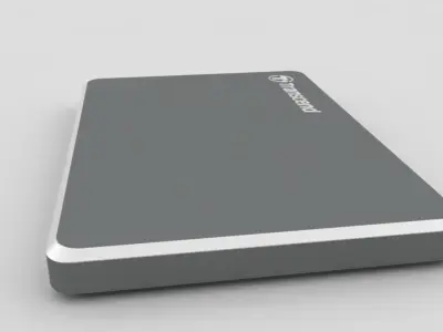 External Hard Drive Transcend StoreJet 25C3 USB Iron Gray 3D model