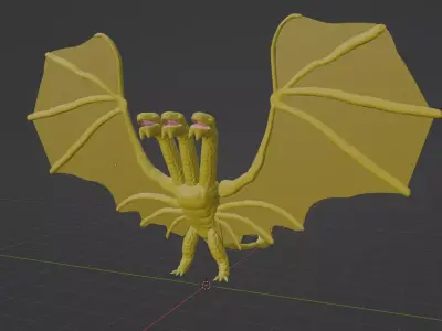 free king ghidorah model Free 3D model