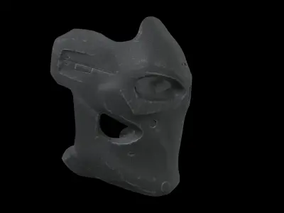 Black Armor Mask - 3D Model for Digital Use and 3D Printing 3D model