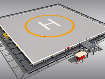 Square Heliport 3D model