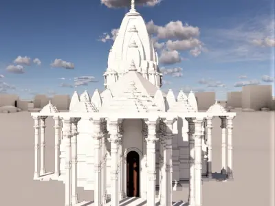 indian hindu temple mandir 3D model