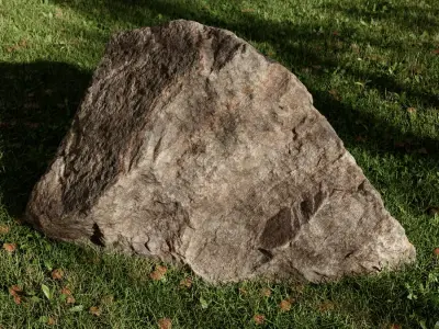  Streaked Wedged Large Rock Boulder Model 