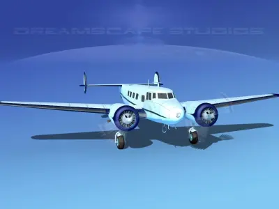 Lockheed L10 Electra Private 4 3D model