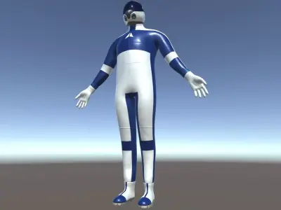 Pilot Low-poly 3D model