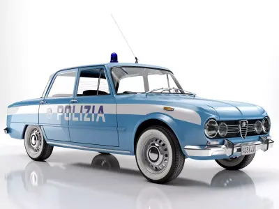 Alfa Romeo Giulia Nuova Super 1600  Polizia 1967 3D model
