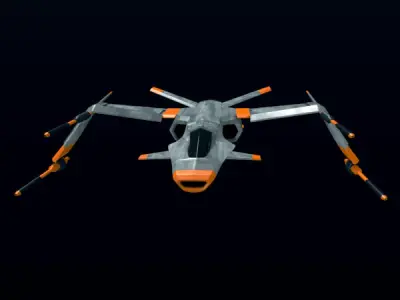 Spacecraft fighter 3D model