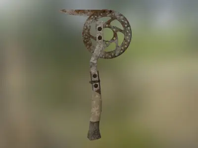 Brake disc battle axe Free low-poly 3D model