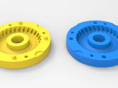 Mold for diecast military truck tire 3 Scale 1 to 10 3D print model