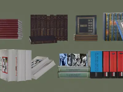 Classics Book Collection V2 Free low-poly 3D model