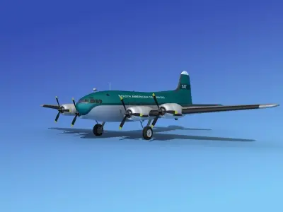 Boeing 307 South American Transport 3D model