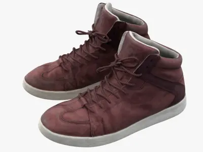 Old High Top Sneakers 3D model