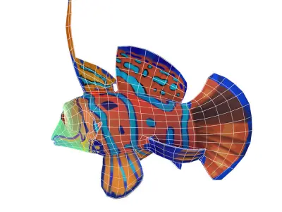 Dragonet Animated Fish  Low-poly 3D model