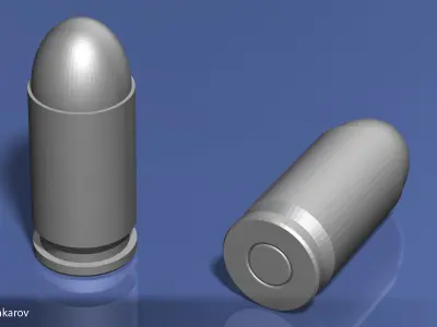 Centerfire Pistol and Revolver Ammunition Collection 3D model