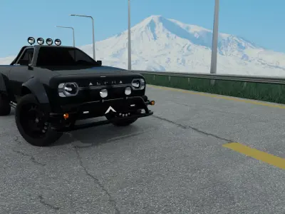 Alpha wolf Low-poly 3D model