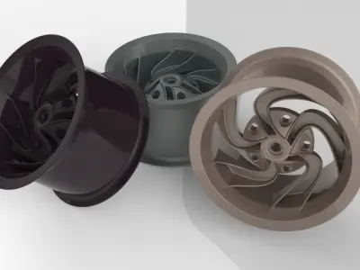 Go-Kart Tyre Rim 3D model