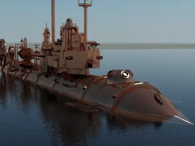 Steampunk Alligator 3D model