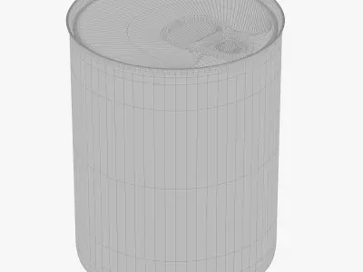 canned food round tin metal aluminium can 06 3D model