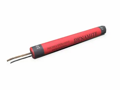 Dynamite Low-poly PBR Free Free low-poly 3D model