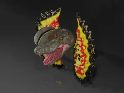 Dilophosaurus Modelled in blender  3D model