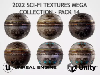 PBR Sci-Fi Texture Pack 14 Low-poly 3D model