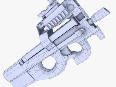 FN P90 Low-poly 3D model purchase