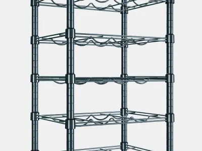 OMAR Bottle shelf Low-poly 3D model