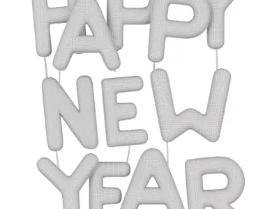 Happy New Year by Thekeeledeal Free low-poly 3D model