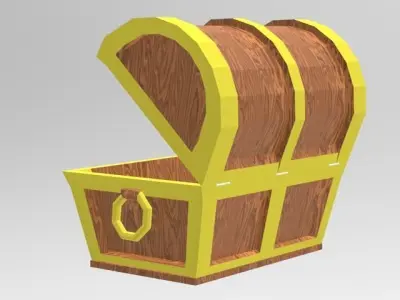 Treasure Box Low Poly Low-poly 3D model