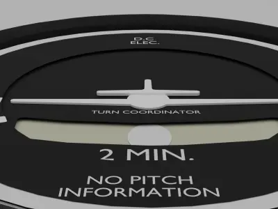 Turn coordinator 3D model