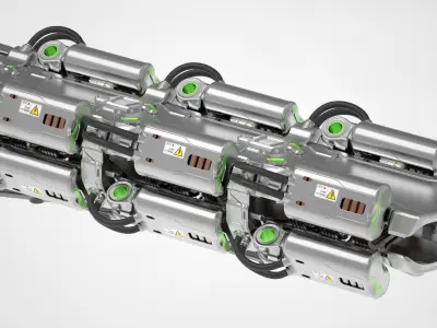 Concept Electron Pulse Cannon 3D model