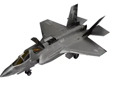 Lockheed Martin F-35 Lightning Low-poly 3D model
