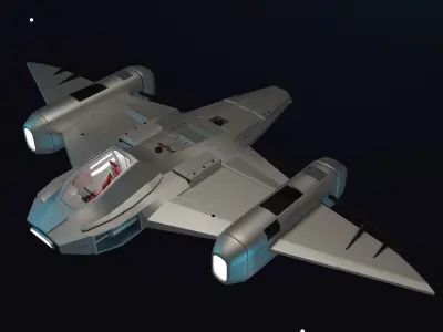 Spaceships - Low poly spaceship Low-poly 3D model