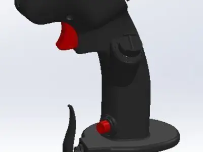 F-16 3d printing stick for simulation with electronics parts 3D print model