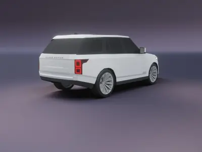 Range Rover 2020 low poly 3D model model Low-poly 3D model
