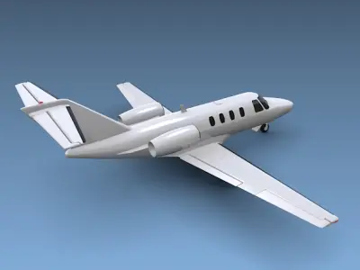 Cessna Citation cj1 private jet 3D model