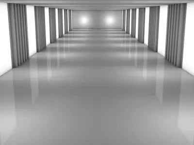 Modern Empty Tunnel 3D model get