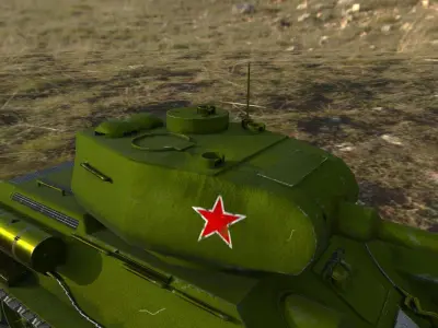 T-34-85  Low-poly 3D model