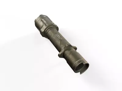 Military Flashlight PBR Game Ready 3D Model Low-poly 3D model